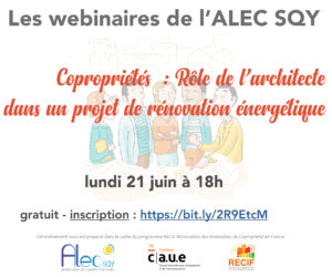 Lire la suite à propos de l’article Webinaire Spécial Copros : l’architecte dans la rénovation énergétique de copropriété